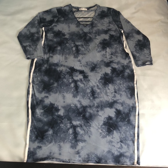 Eye Candy Cage Neck with Stripes Long Sleeve Midi Dress Size 3X - Picture 9 of 12